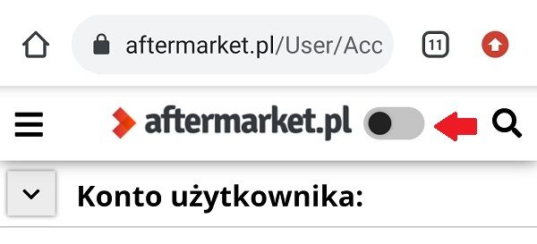 Tryb ciemny w Aftermarket.pl. Jak działa, jakie ma zalety i jak go włączyć?
